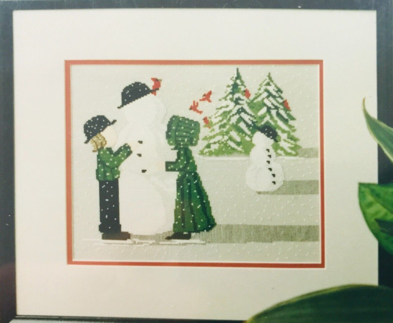 Diane Graeber Designs SNOWMAN'S DAY Cross Stitch Pattern & Instructions VTG