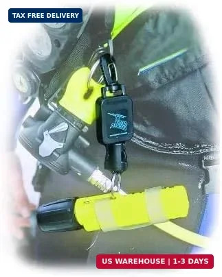 Gear Keeper Scuba Dive Light & Underwater Camera Retractor - Retractable Tether