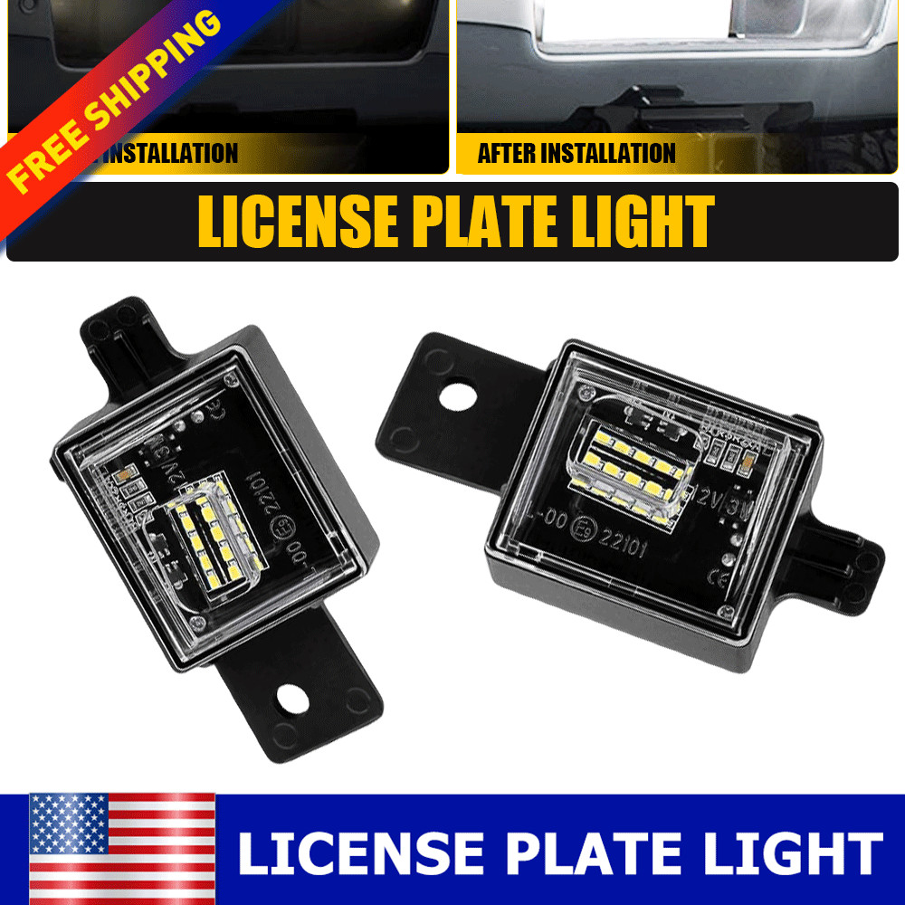For 2014-2020 Chevrolet Silverado/GMC Sierra 2PCS White LED License Plate Light