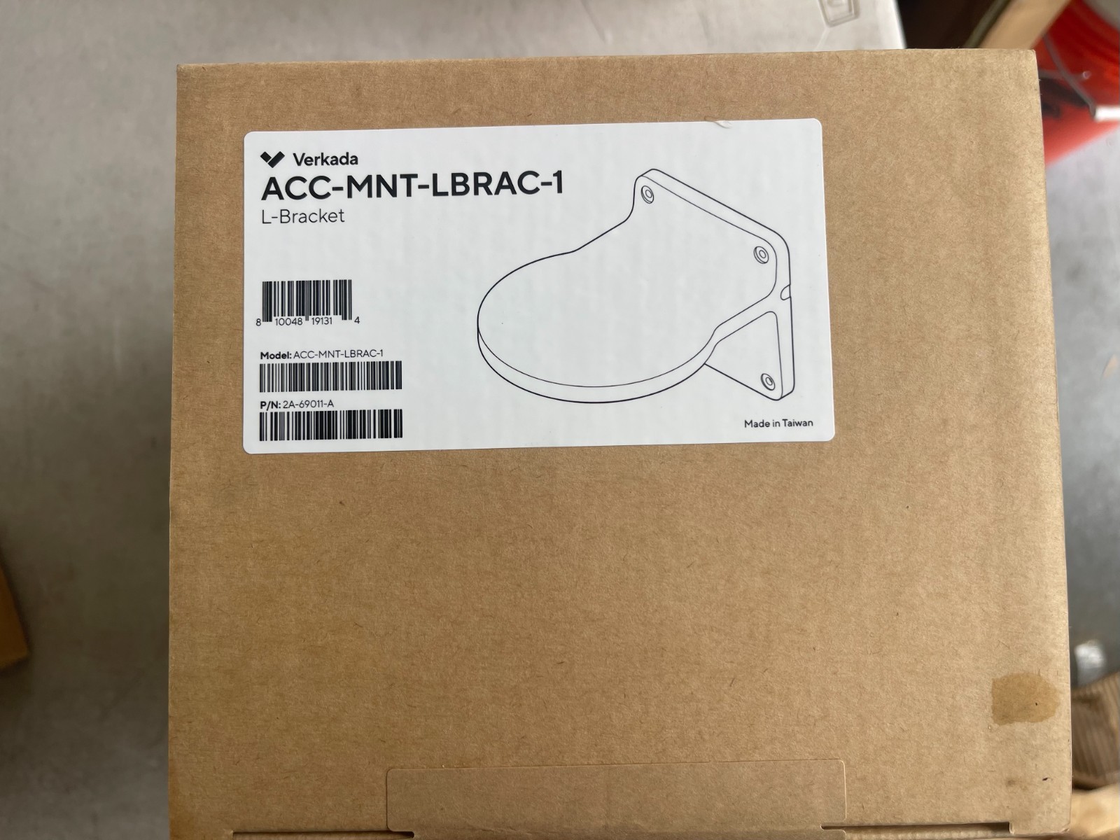 Verkada ACC-MNT-LBRAC-1 L-Bracket Wall Mount For Dome Security Cameras New