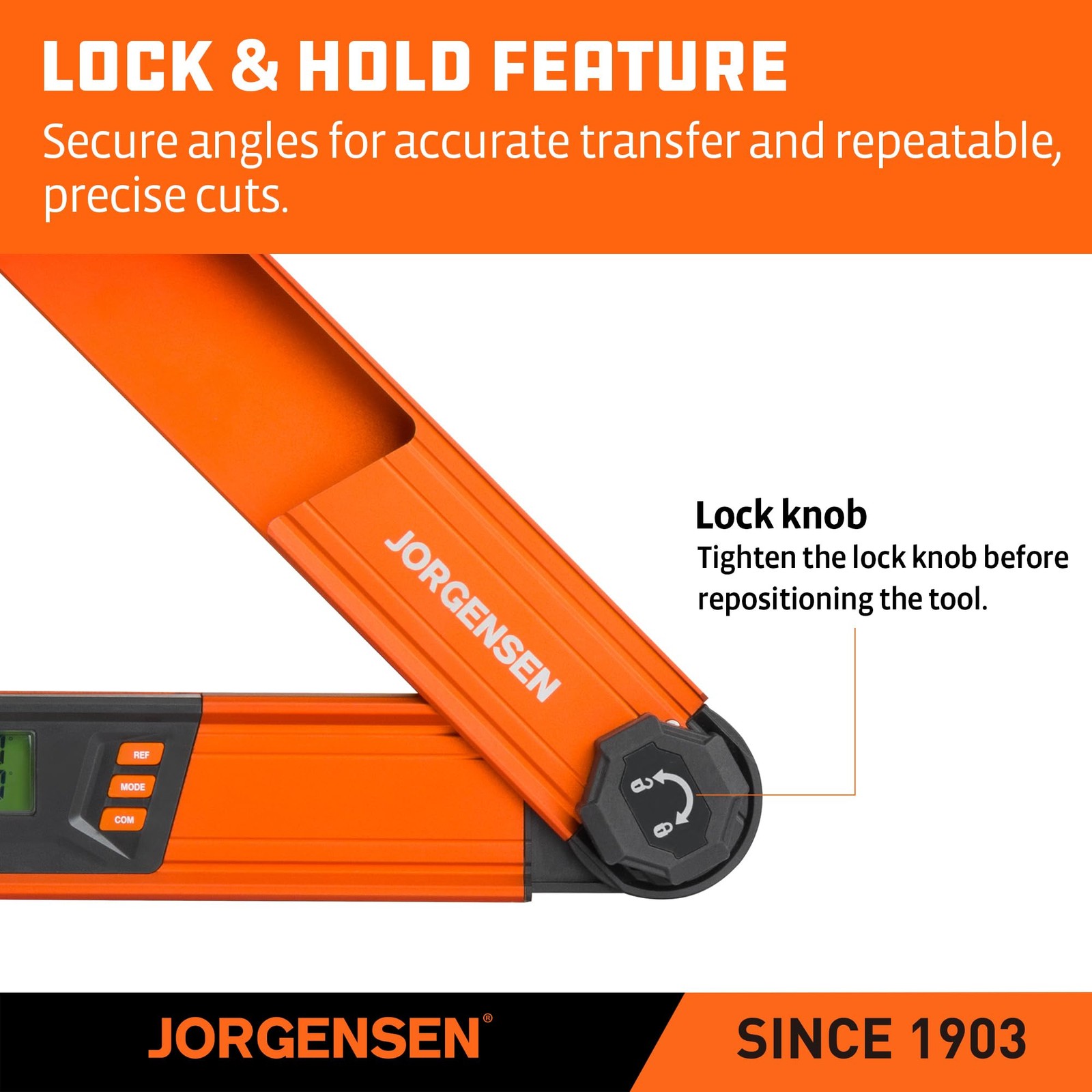 JORGENSEN Digital Angle Finder, Protractor Digital Level
