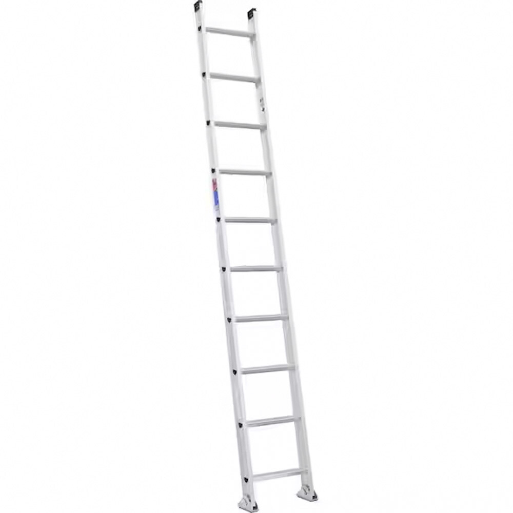 Aluminum D Rung Single Ladder, 10', Type IA, 300 lb Load