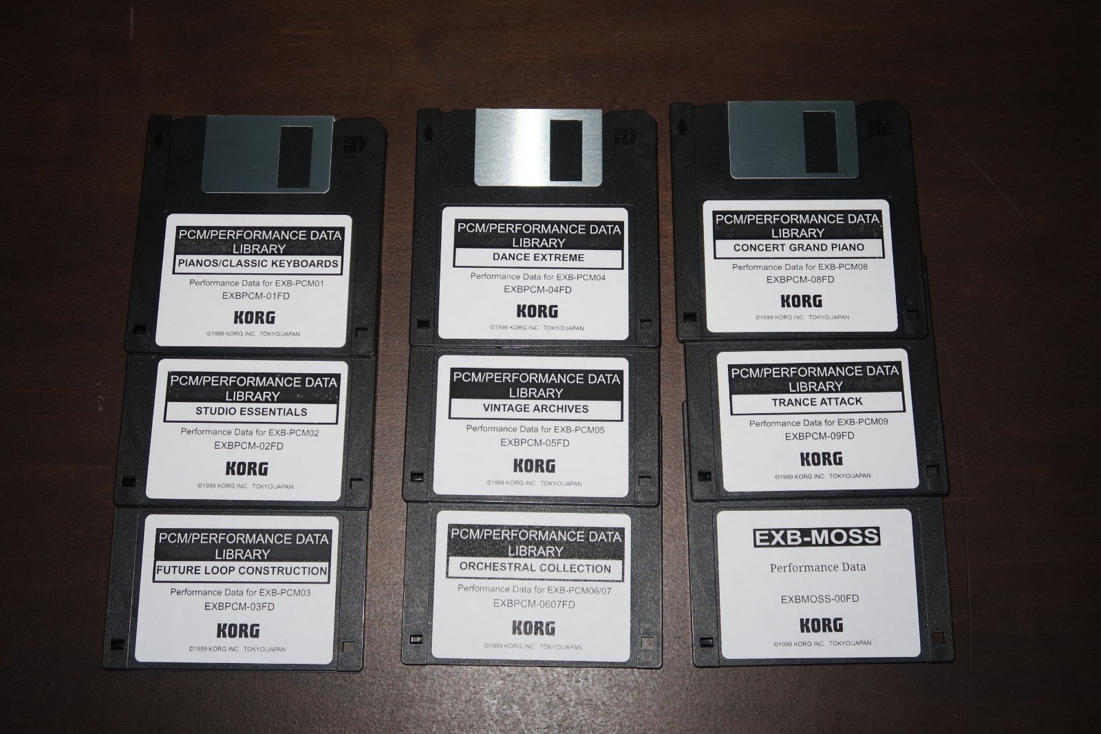 Korg EXB Complete Collection DIsk Set - PRELOAD Data Floppy Disk - 9 Disk Set