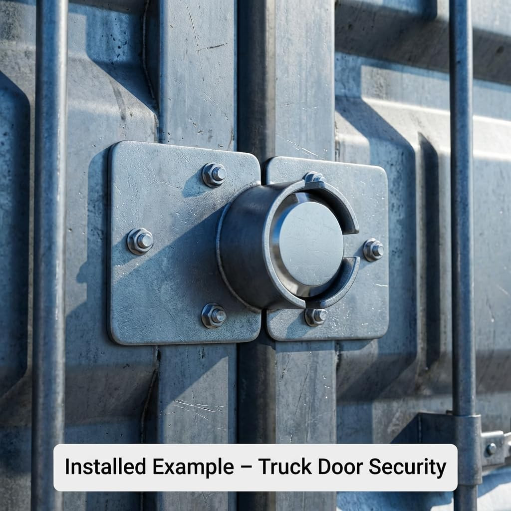 Solid Steel Puck Lock Set with Hasp – Reinforced Security Design for Trucks, Van