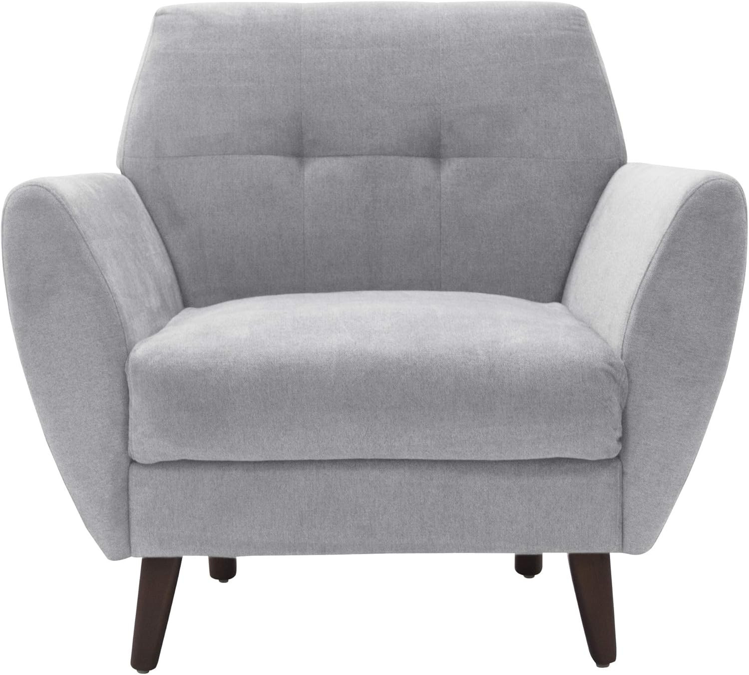 Artesia Midcentury Armchair - Easy Clean Microfiber, Light Gray