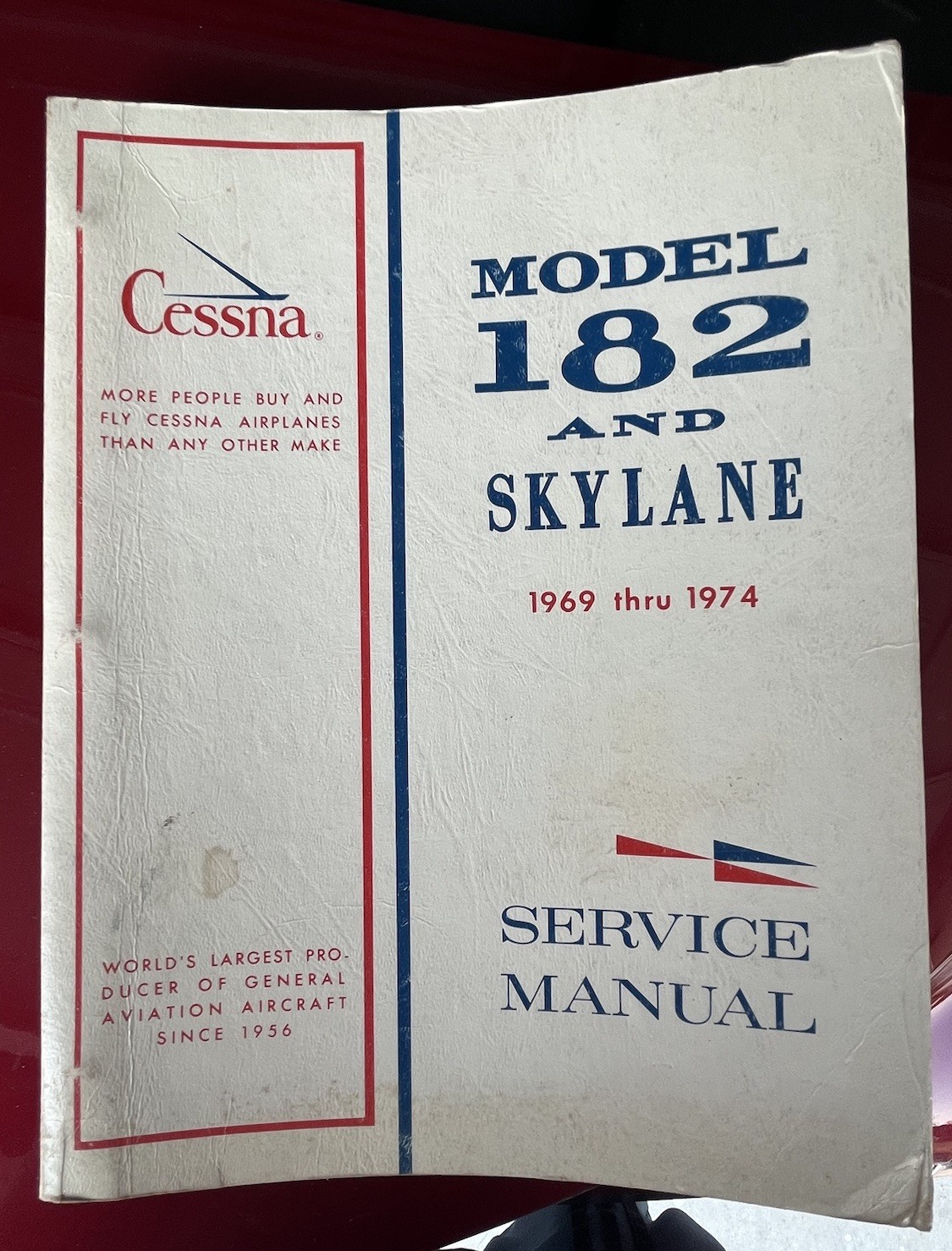 1969-1974 CESSNA 182 and Skylane Service Manual  Original OEM