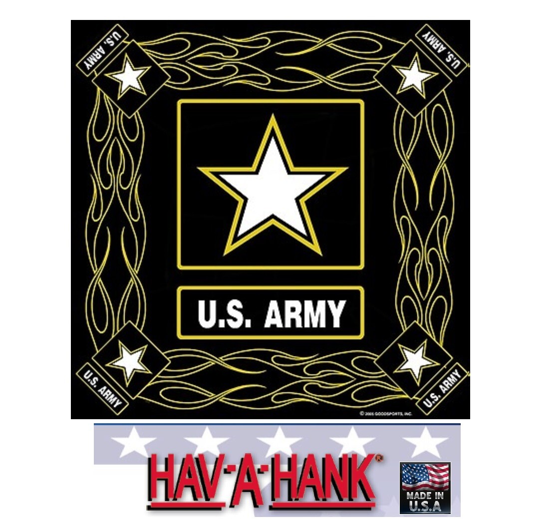 US UNITED STATES ARMY Bandana HEAD WRAP HANKY BANDANNA Scarf, scarve*USA MADE