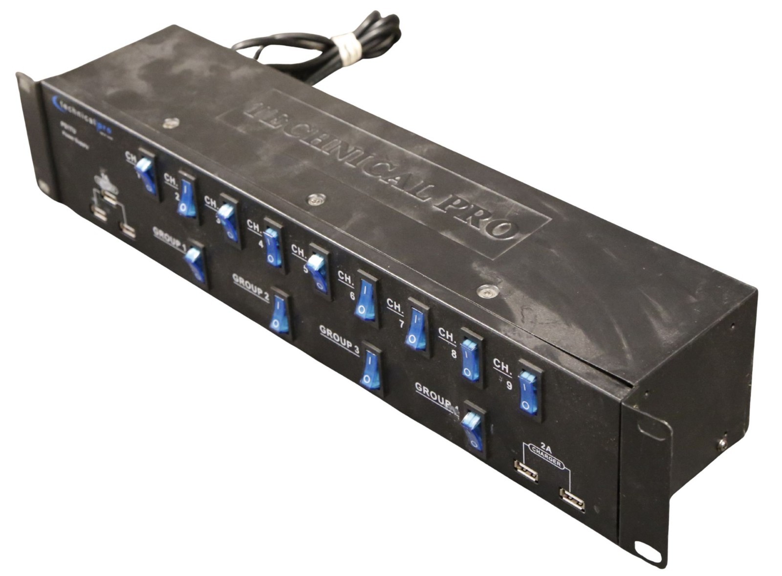 Rack Mount 17 Outlet Power Supply Surge Protector with 5V USB Charging Ports