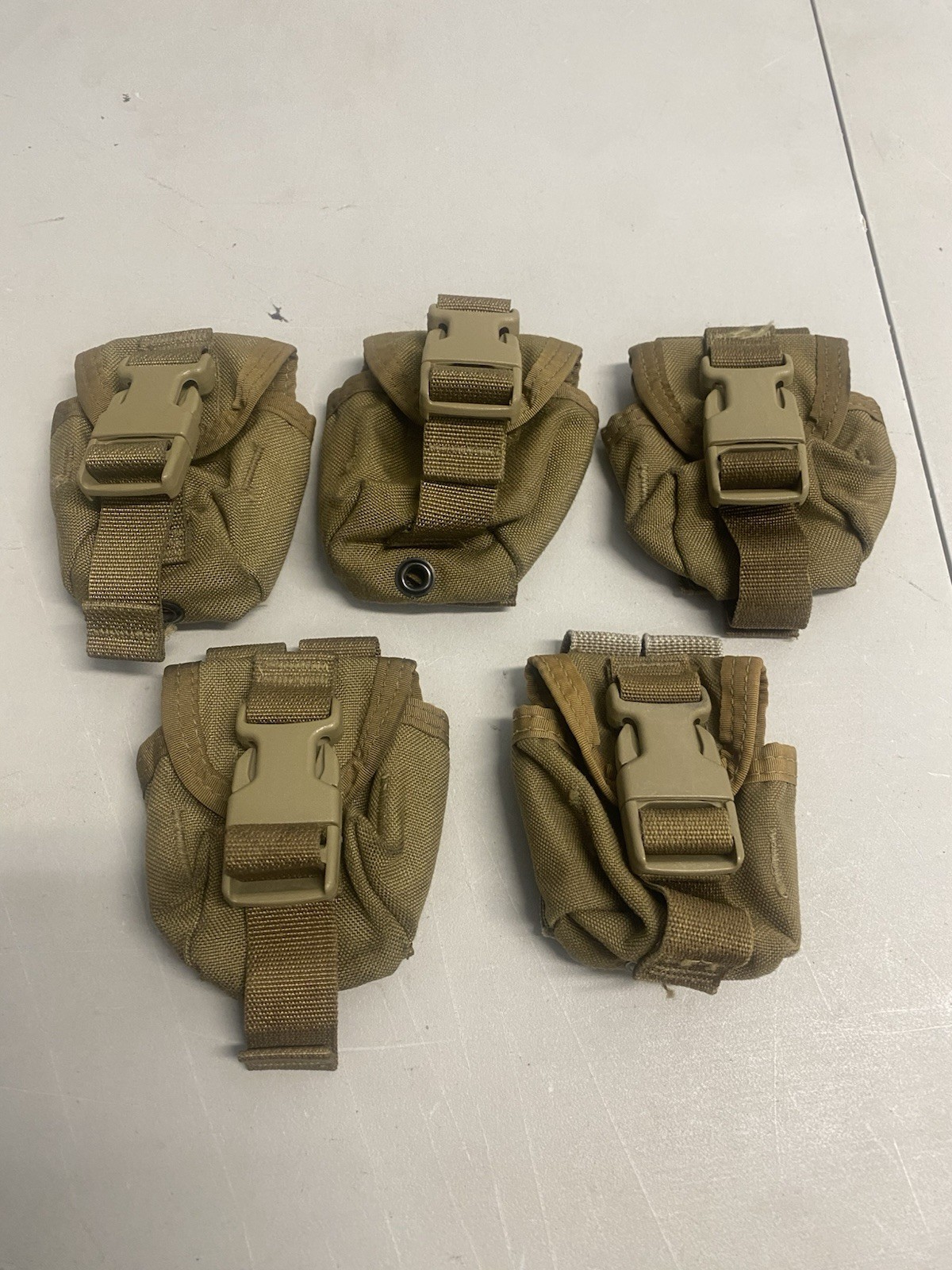 Lot of 5 USMC M67 Grenade Pouch Coyote Brown Molle ILBE