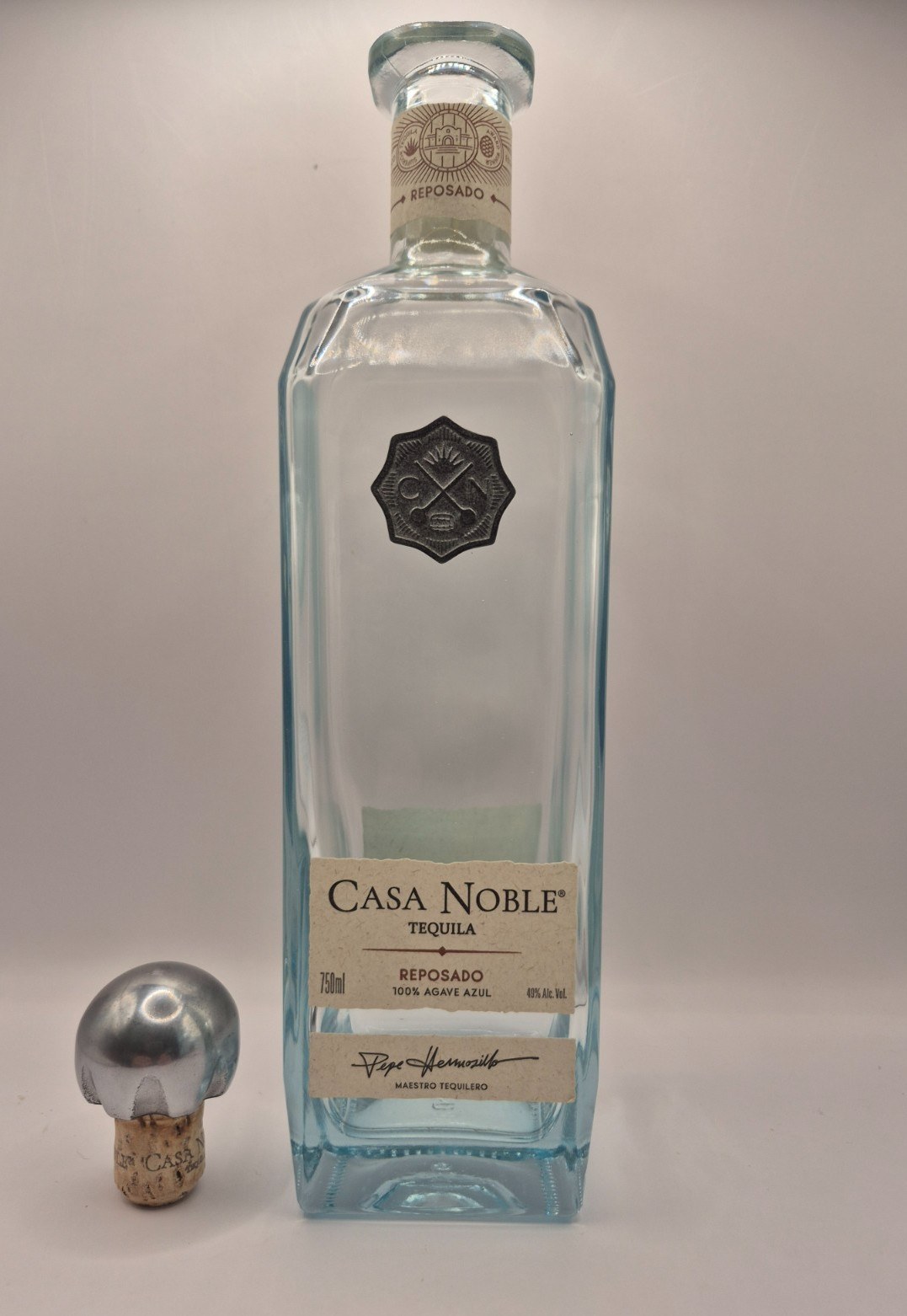 Casa Noble Blanco Tequila Bottle 750 ml Jalisco Mexico Clear EMPTY