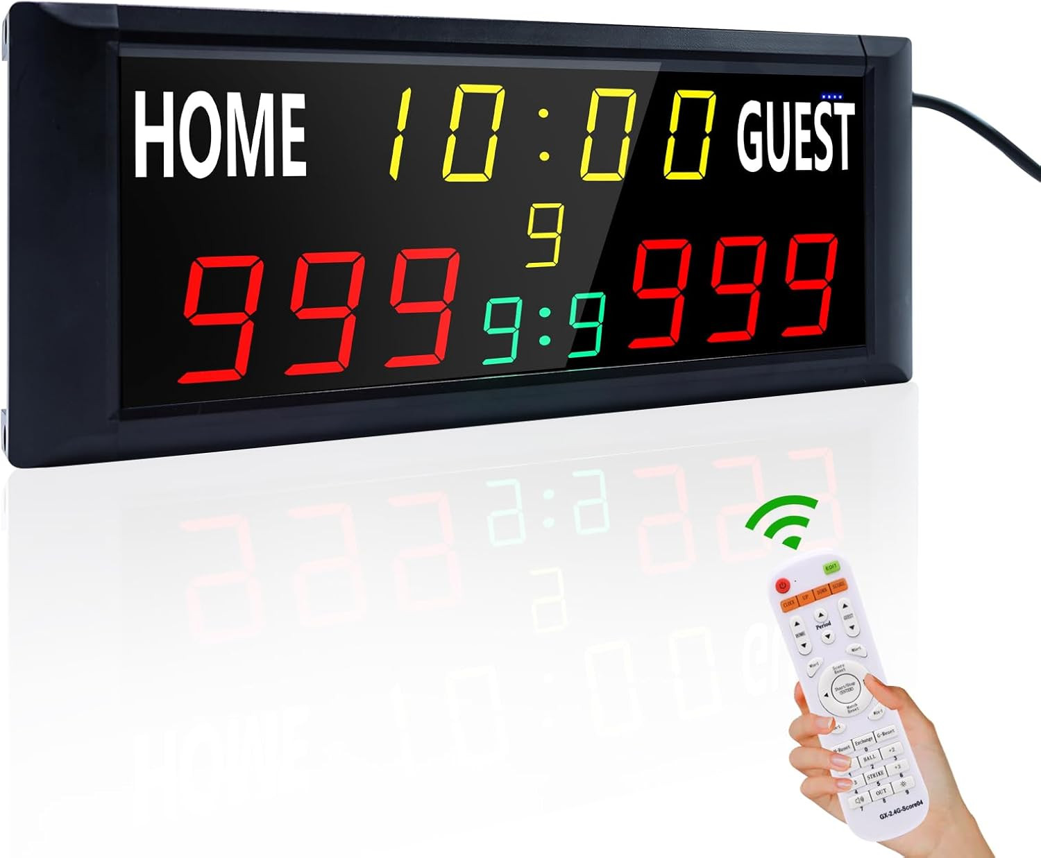 16” LED Electronic Scoreboard with Remote for Sports - Timer & Portable Design