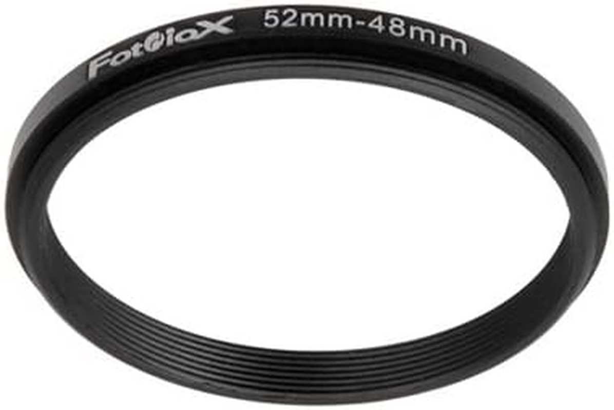 Metal Step down Ring, Anodized Black Metal 52Mm-48Mm, 52-48 Mm