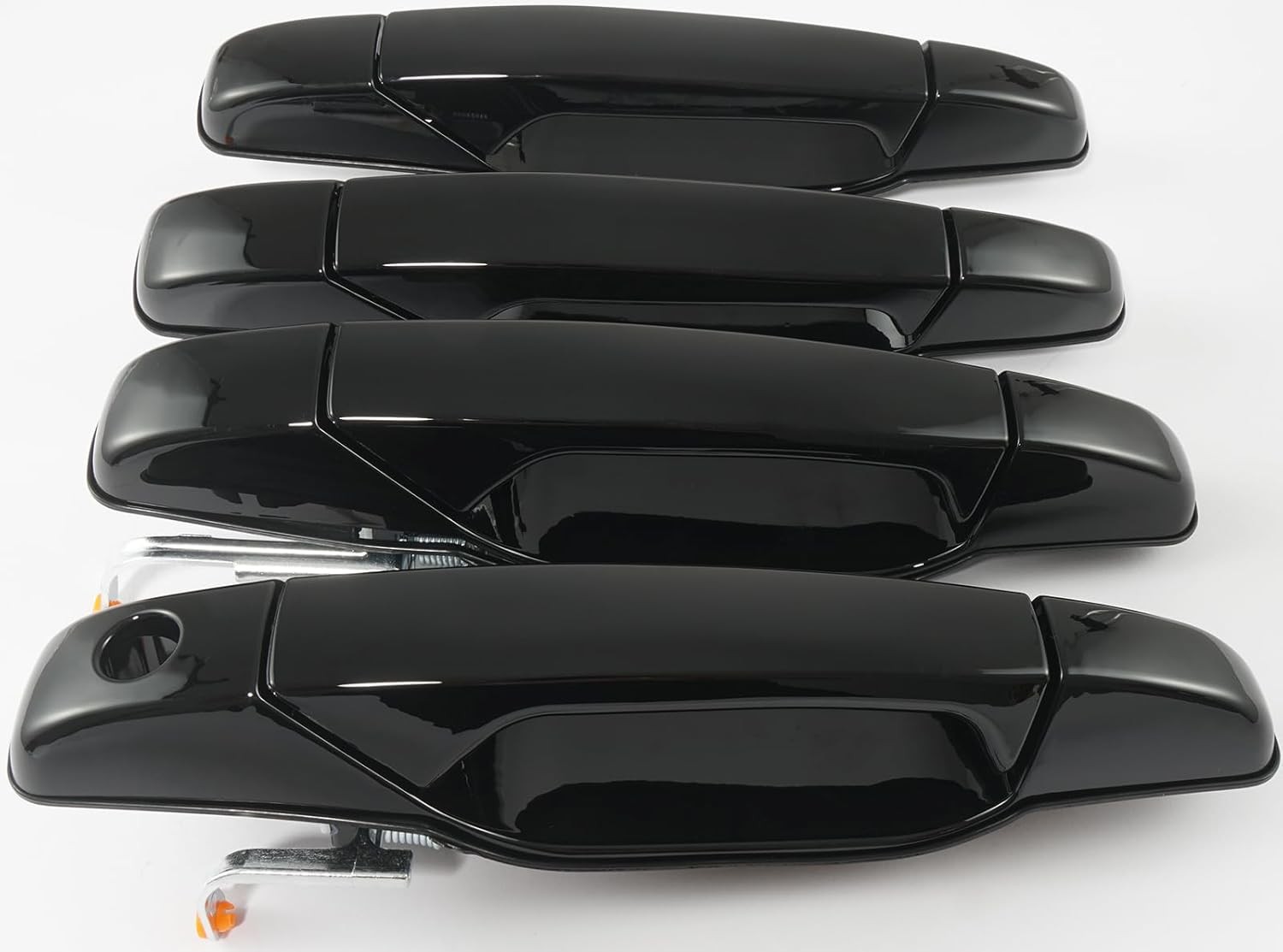 Exterior Door Handle 4PCS Black For 2007-2014 Chevy Silverado Tahoe GMC Sierra
