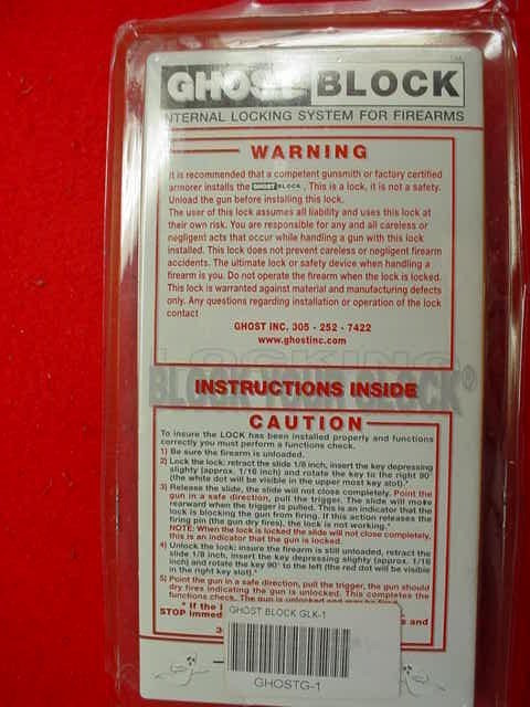 Amadini Custom- Ghost Black- Child Resistant Lock for Glock C models- New