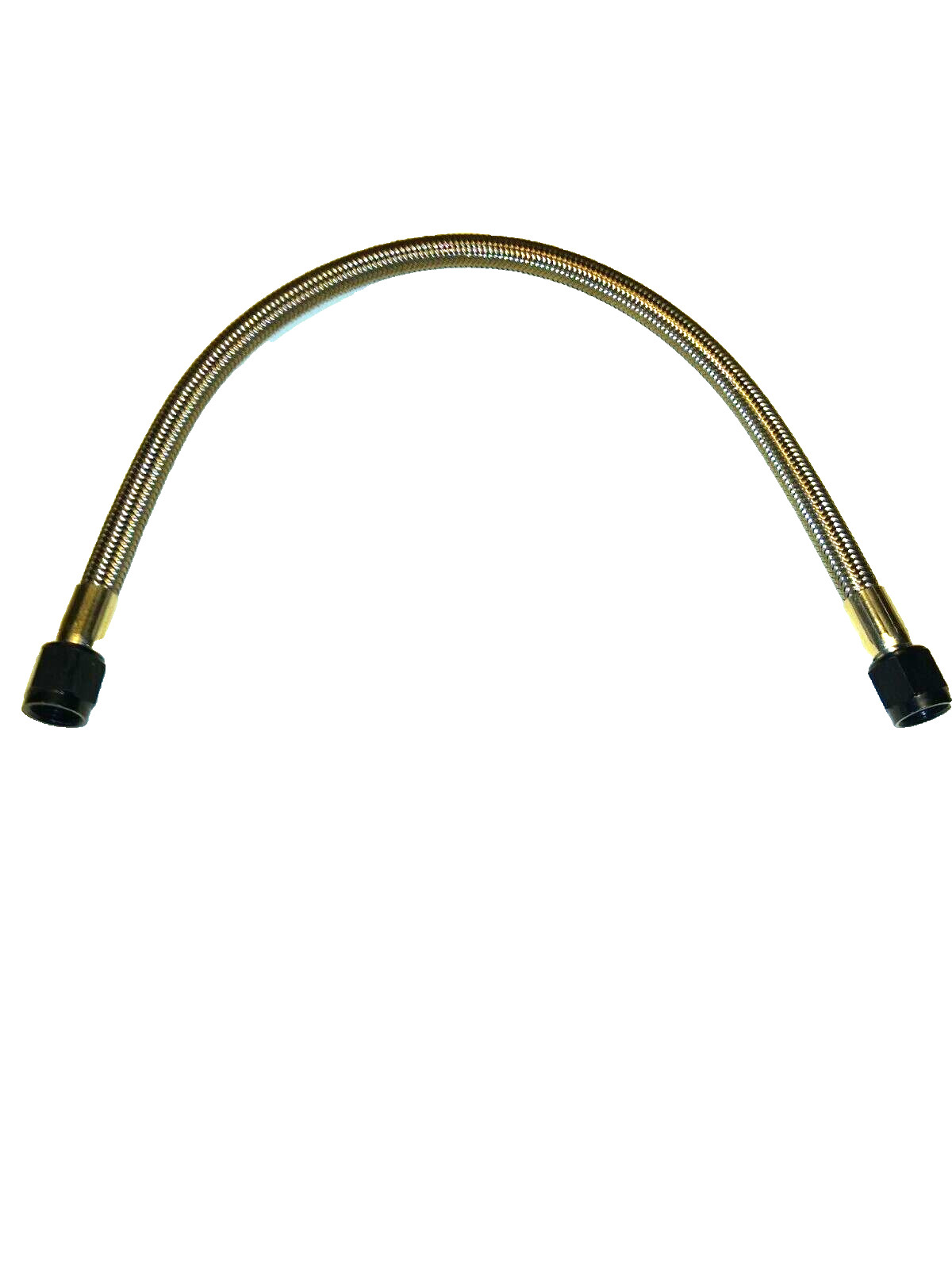 4AN 24" NITROUS OXIDE STAINLESS BRAIDED HOSE BLACK ENDS