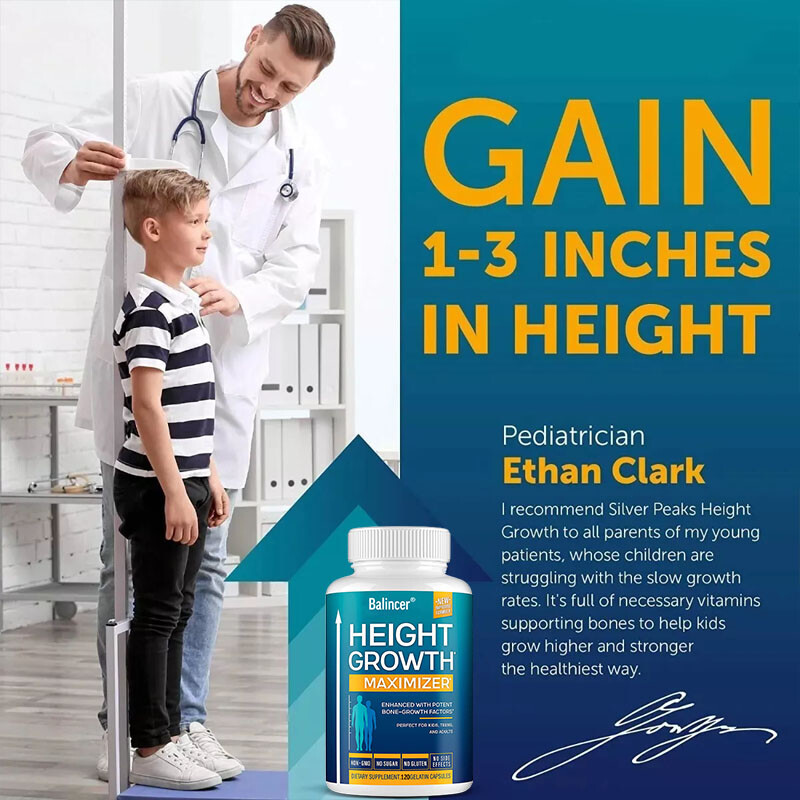 Height Growth Diet Natural Height Bone Strength Growth Capsul w/ Calcium for Kid