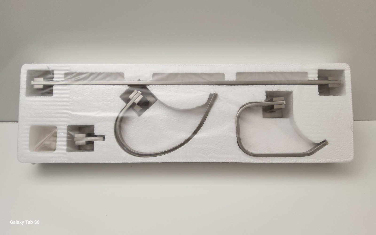 4 Piece Bathroom Accessories - Brushed Nickel