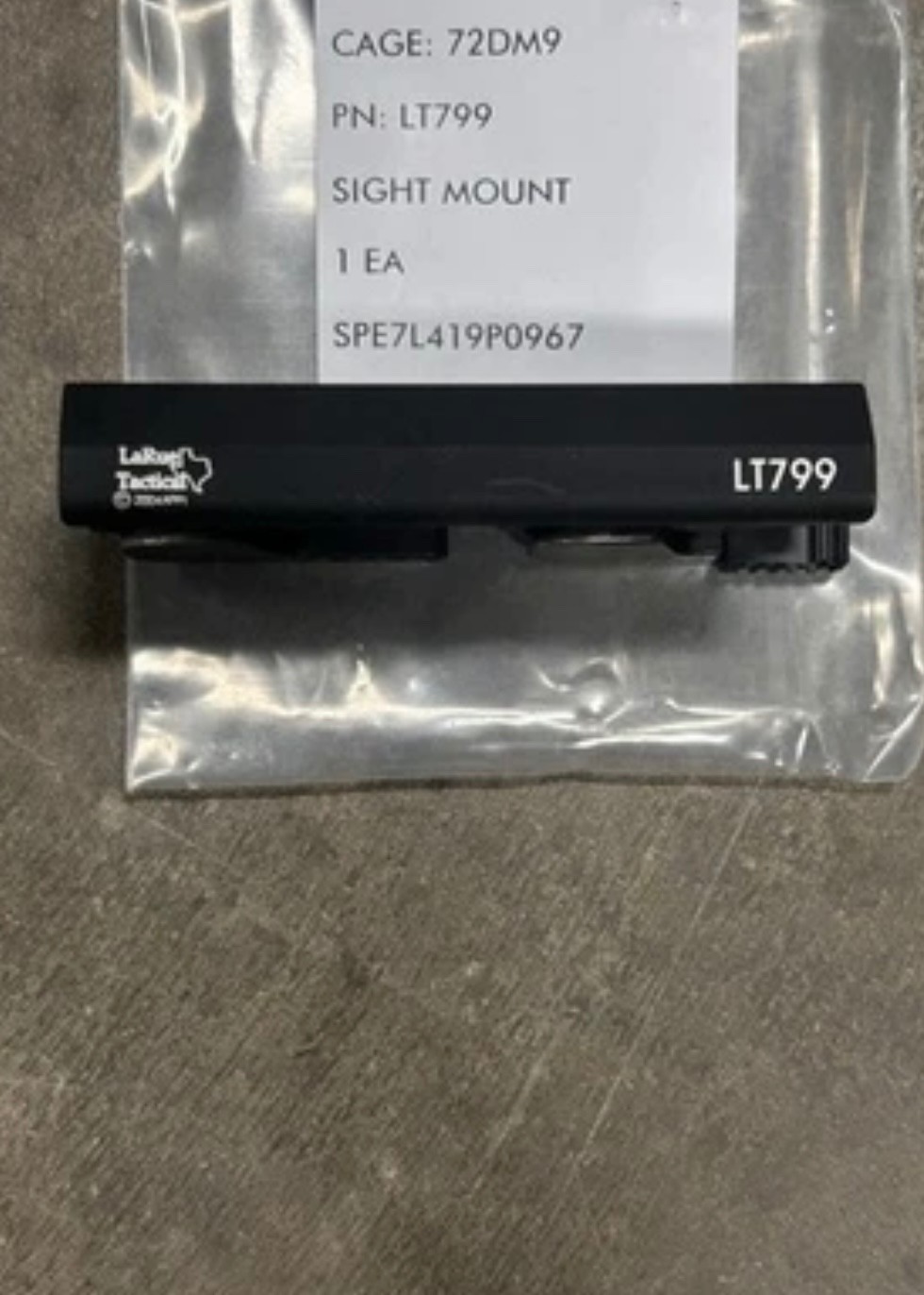 Larue Tactical LT799 ACOG/ RCO Quick Detach Mount Adjusting tool