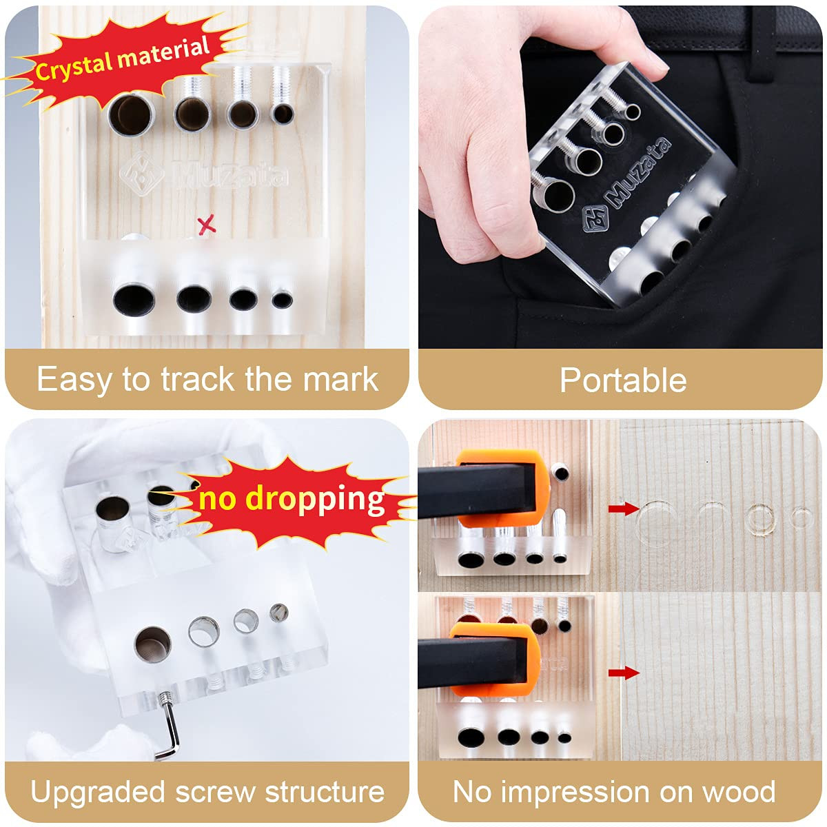 30 90 Degree Cable Railing Angle Drill Guide Jig Visible Drilling Template 4 Siz