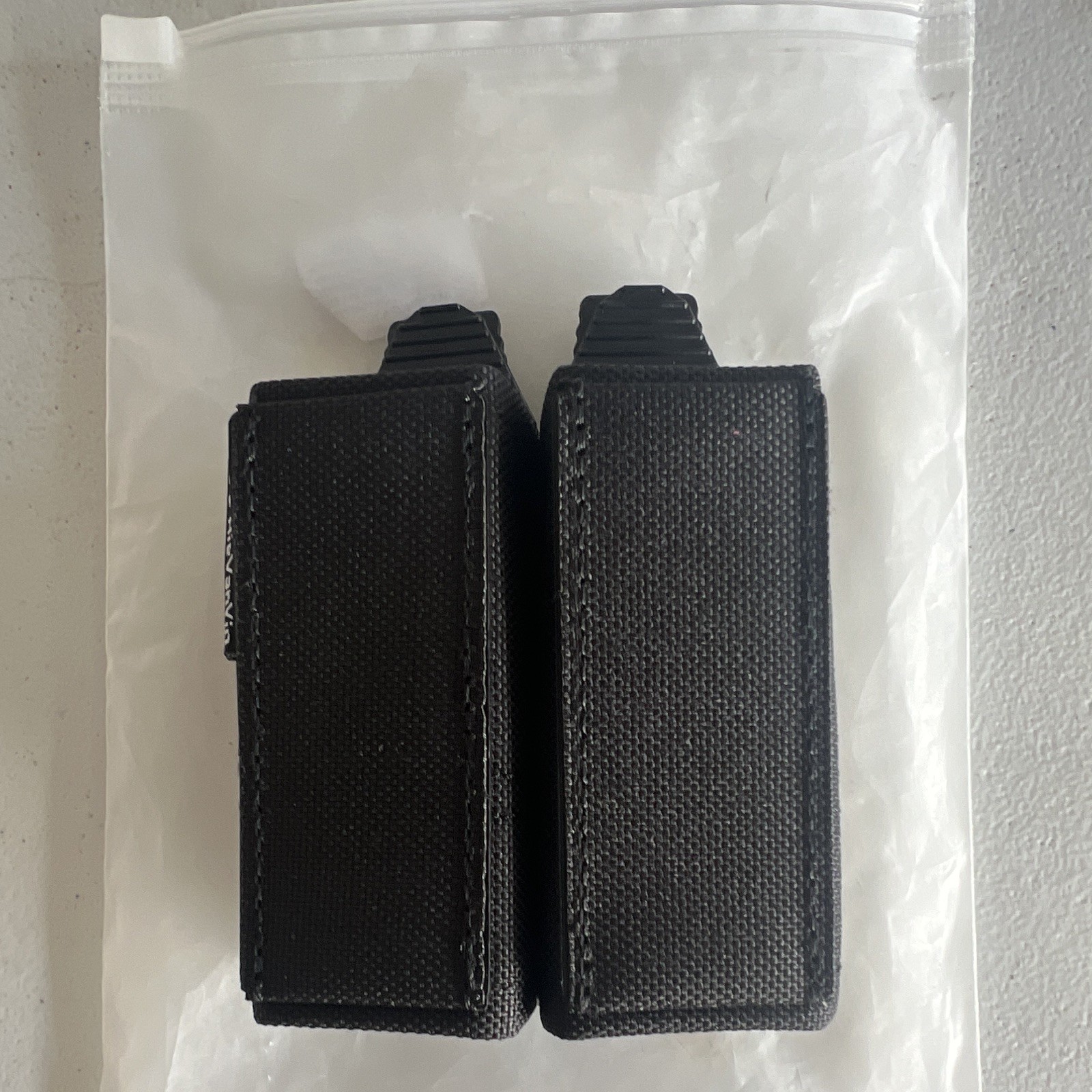 Hip Vanity Black Double Open-Top MOLLE Compatible 2 Mag Magazine Pouch