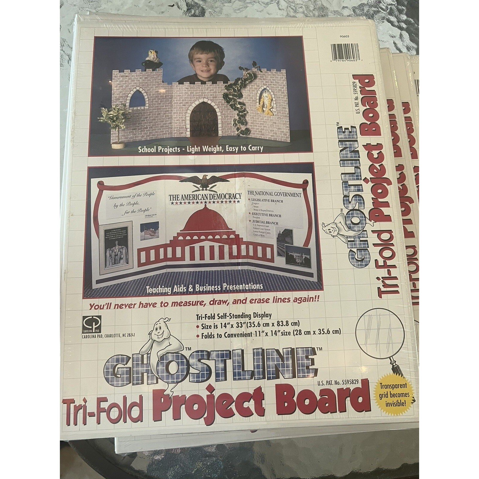 lot of 12 Ghostline Tri-Fold Project Boards Brand New Great for  School Project