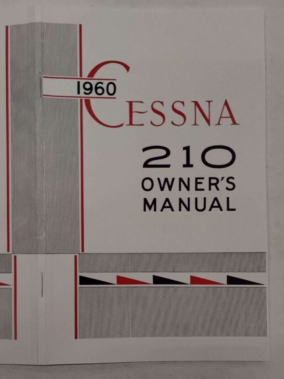 Cessna 1960 Models 210 Owner's Manual-Reproduction