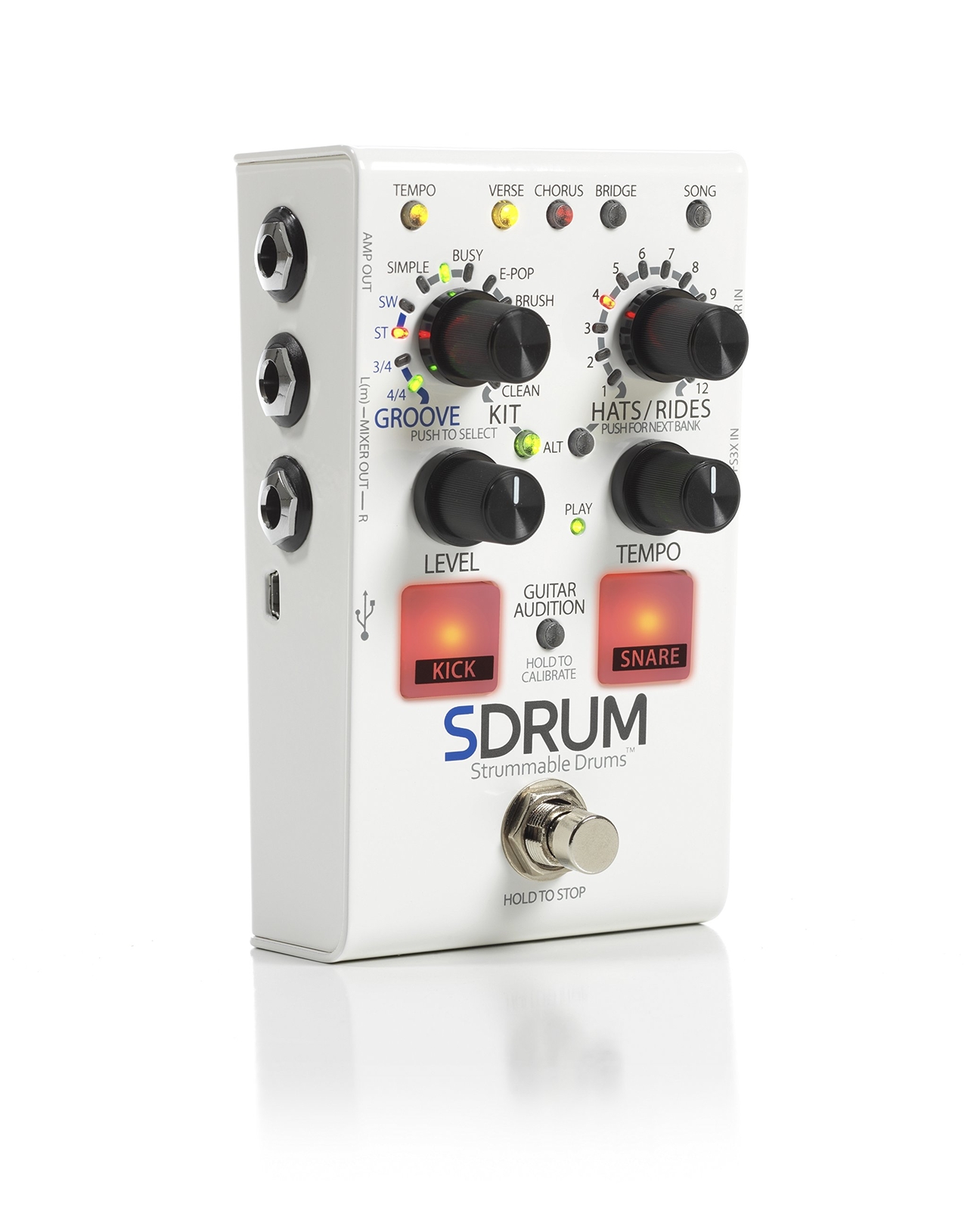 DigiTech Automatic Drum Machine Pedal Multi Effect Processor (SDRUM-U)
