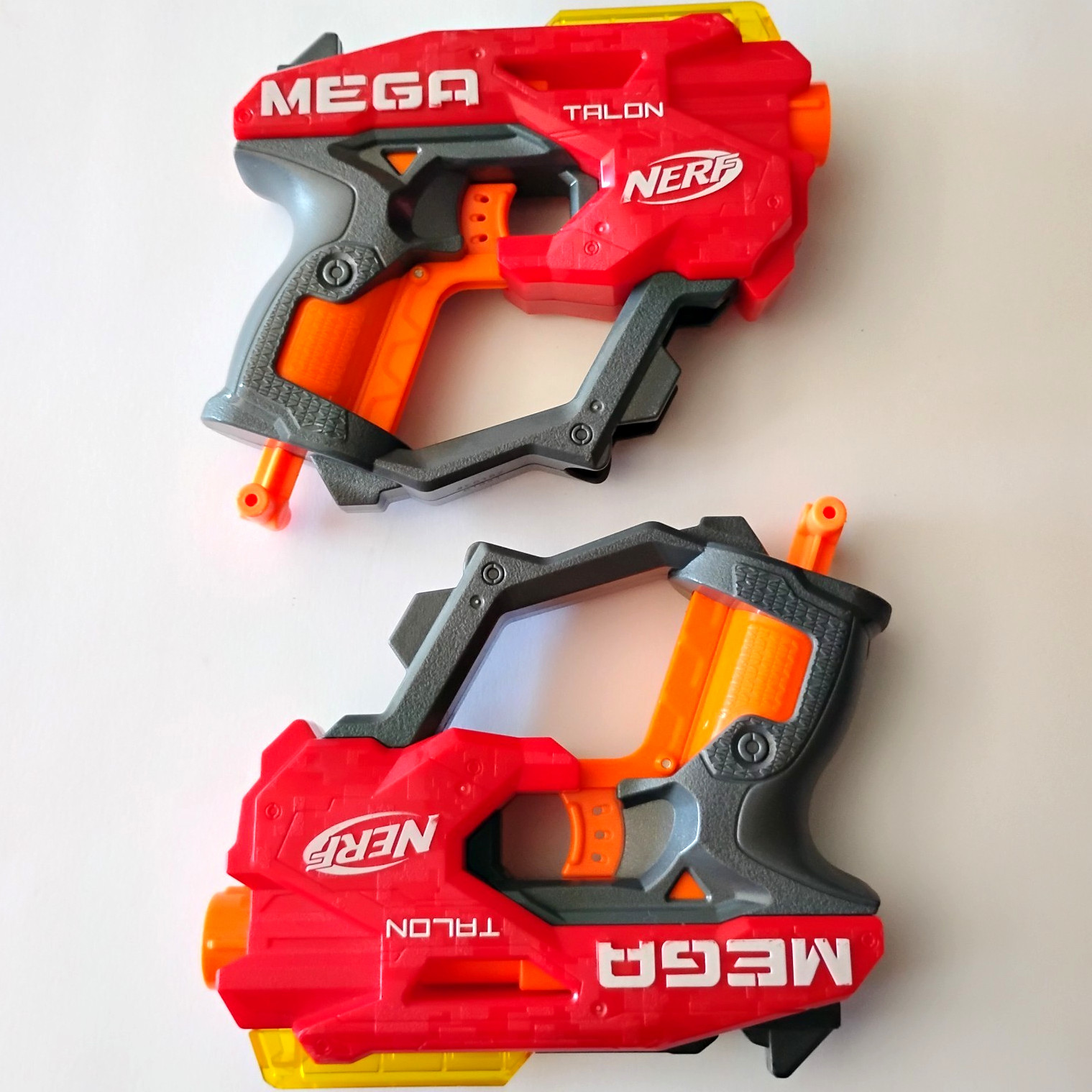 NERF Nerf Mega Talon Foam Dart Blaster Set Lot of 2 Red/Gray/Orange 2015 A4311
