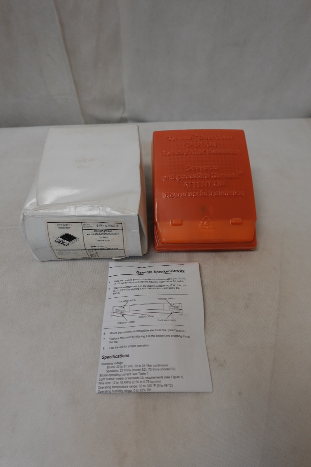 EST Edwards Signaling / Siemens - Fire Alarm Indoor Speaker Strobe G4RF-S7VM-LG