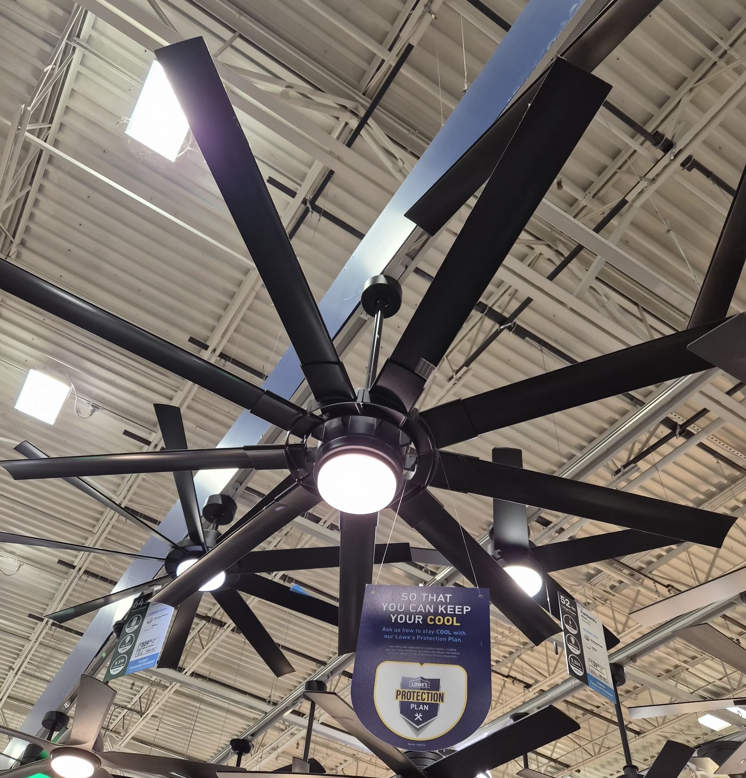 Fanimation Slinger v2 72-in Ceiling Fan with LED Light and Remote Control -Black
