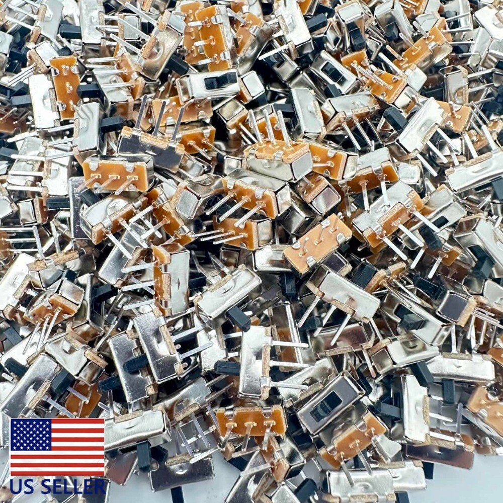 50Pcs SS12D00G3 2 Position SPDT 1P2T 3 Pin PCB Panel Mini Vertical Slide Switch