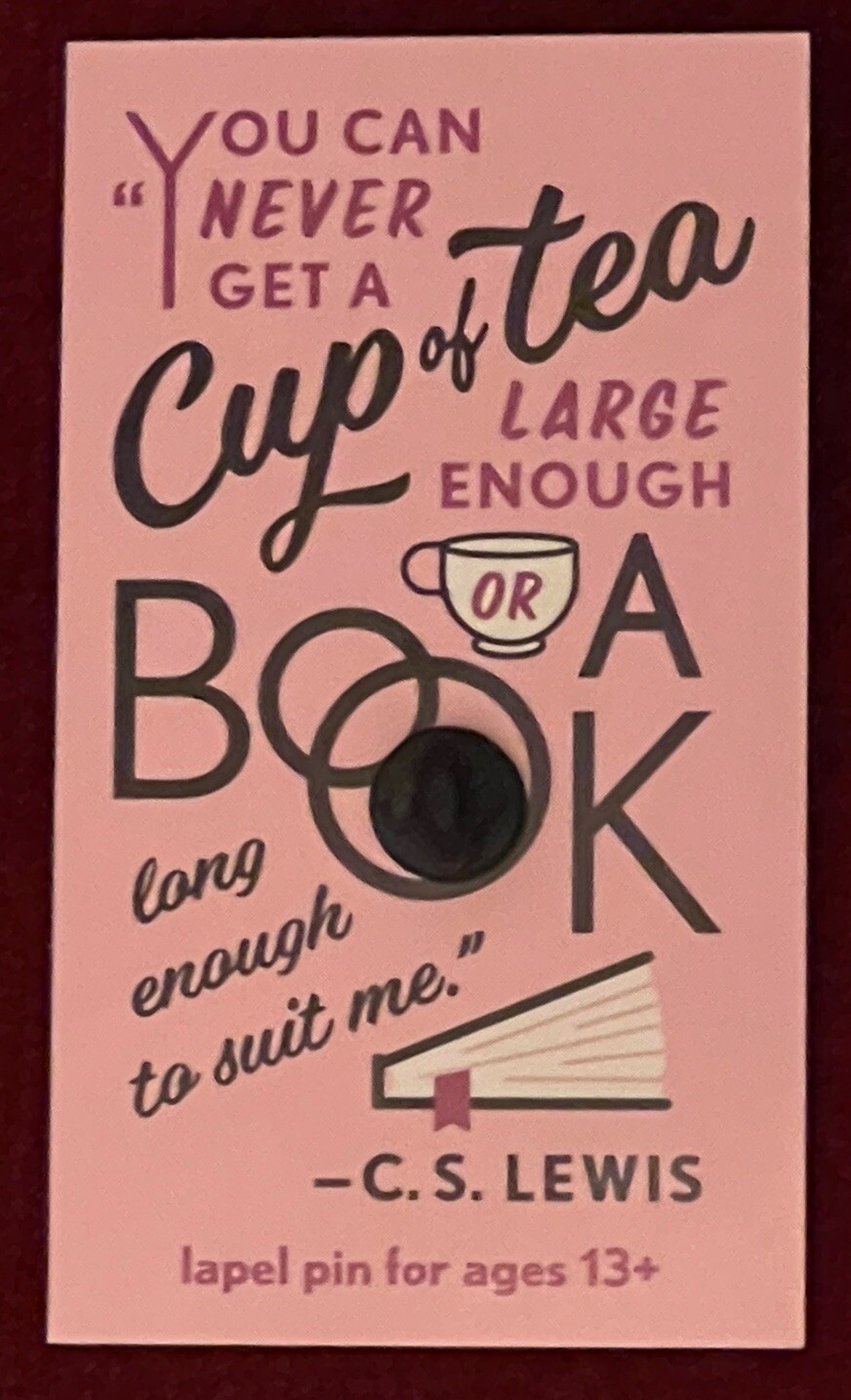Especially Bookish Enamel Pin By Rather Keen