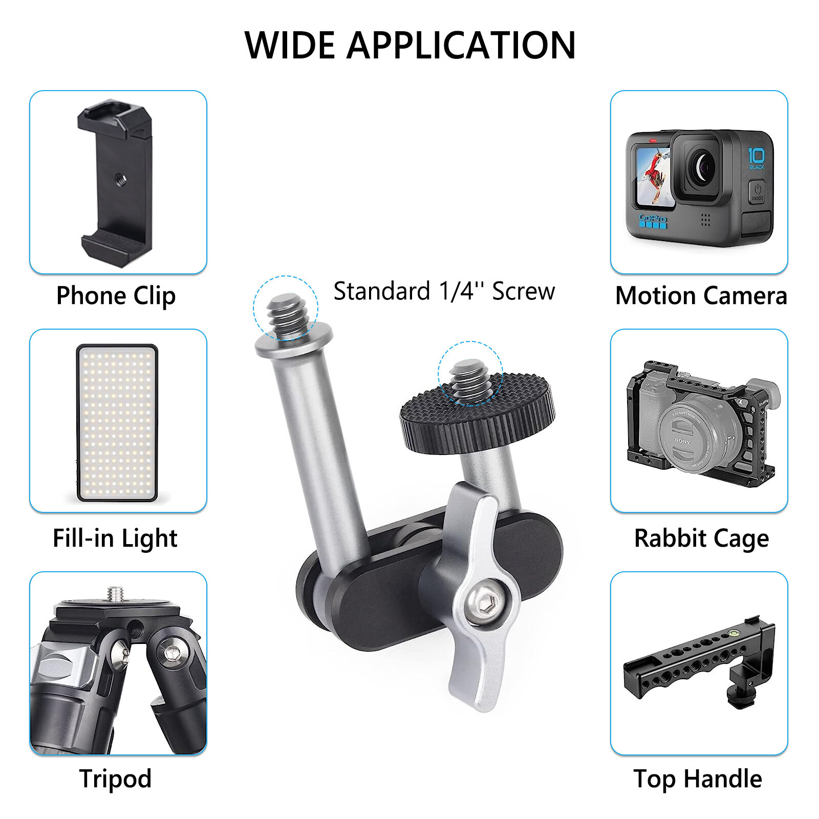 Mini Magic Arm with Extended 1/4"-Screw Adapter