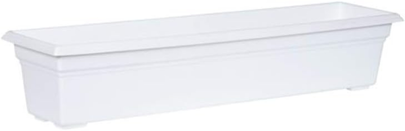 Root & Vessel Countryside Flower Box Planter, White, 30-Inch