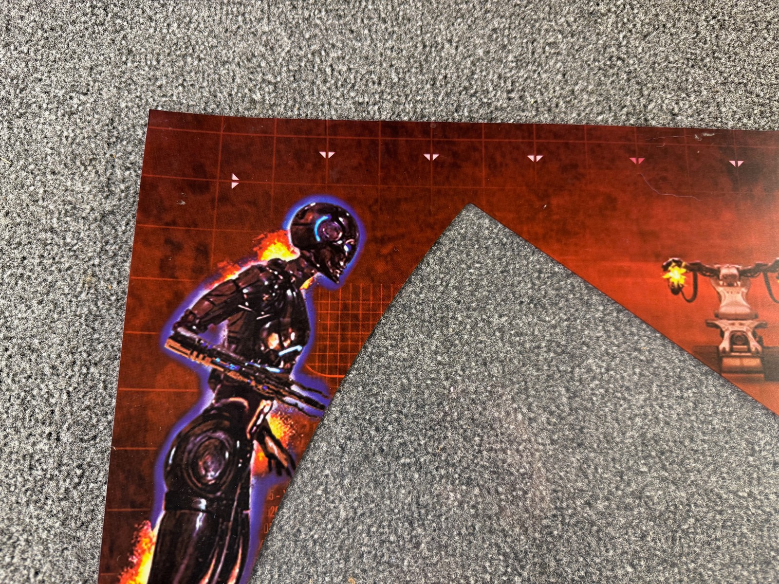 Stern Terminator 3 Pinball Machine Backglass Translite ORIGINAL SIGNED RITCHIE
