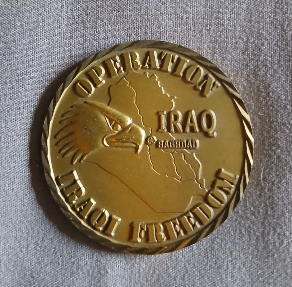 Operation Iraqi Freedom 2008 Haditha Dam Baghdad Eagle Challenge Coin Military