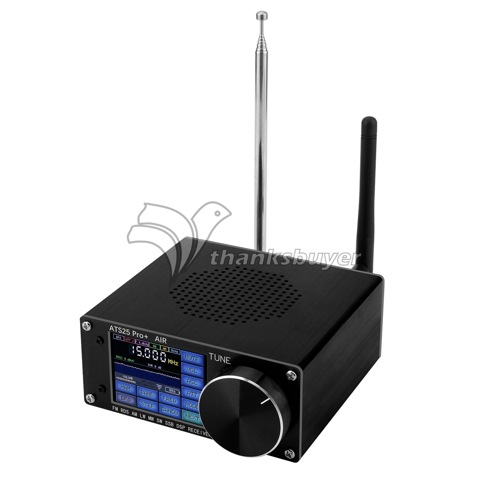 HAMGEEK ATS25 Pro+ FM SW SSB MW LW AIR SDR Receiver Aviation Band Receiver USA
