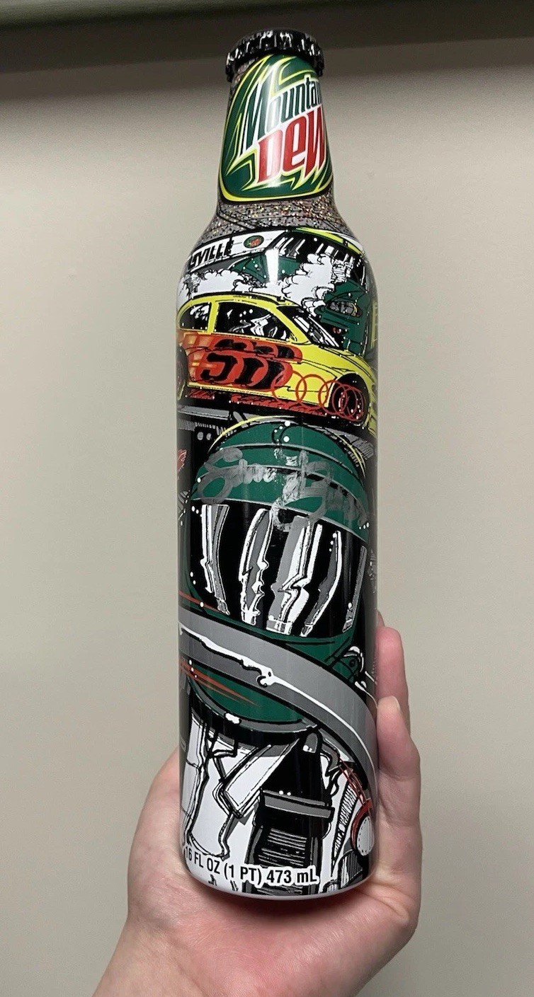 Unopened Signed Sam Bass Mtn Dew The Martinsville Speedway
