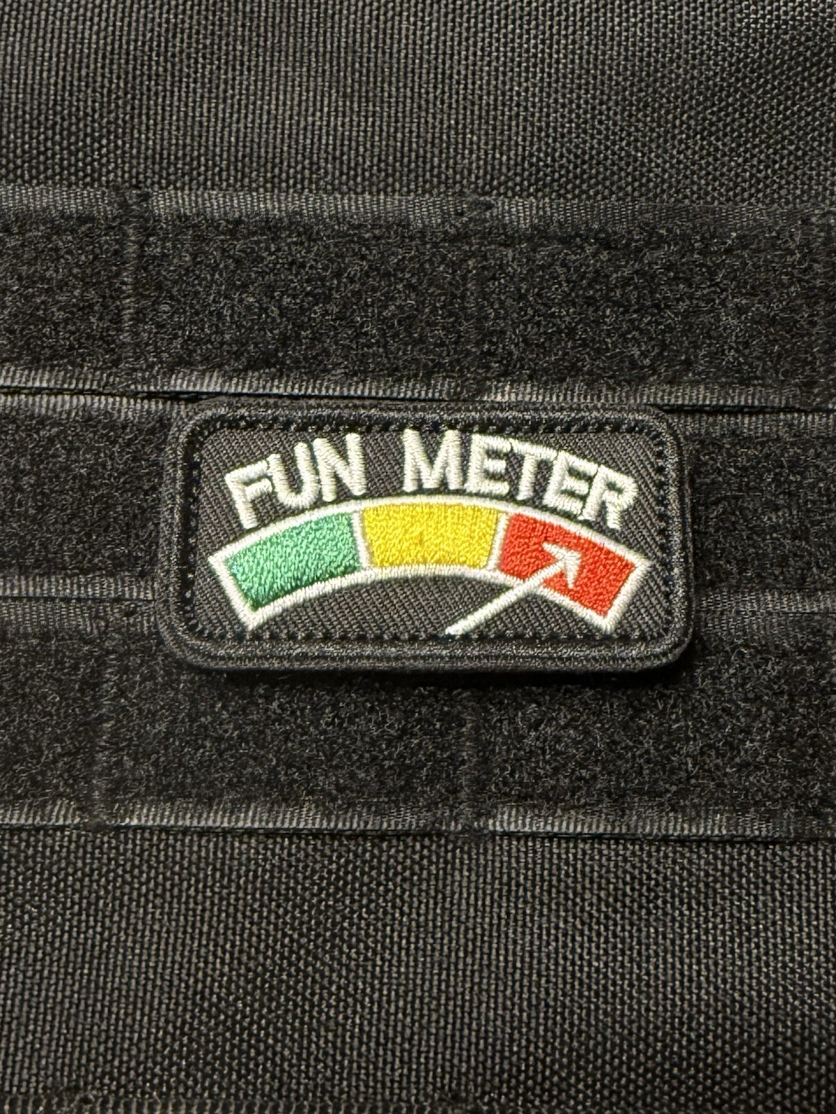 Fun Meter Empty Funny Tactical Morale Patch Hook Loop Black