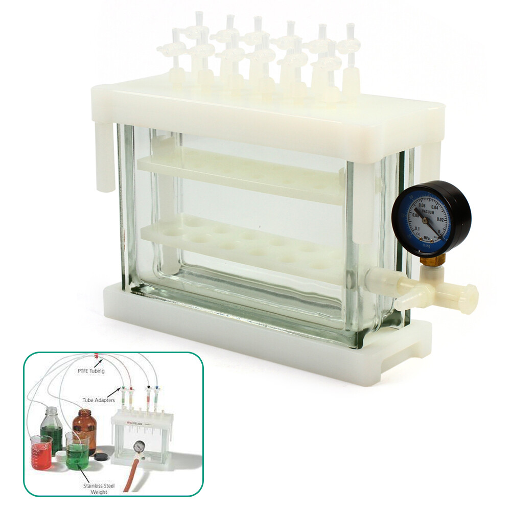 12 Position Solid Phase Extraction Vacuum SPE Manifold Chamber For Lab Testing