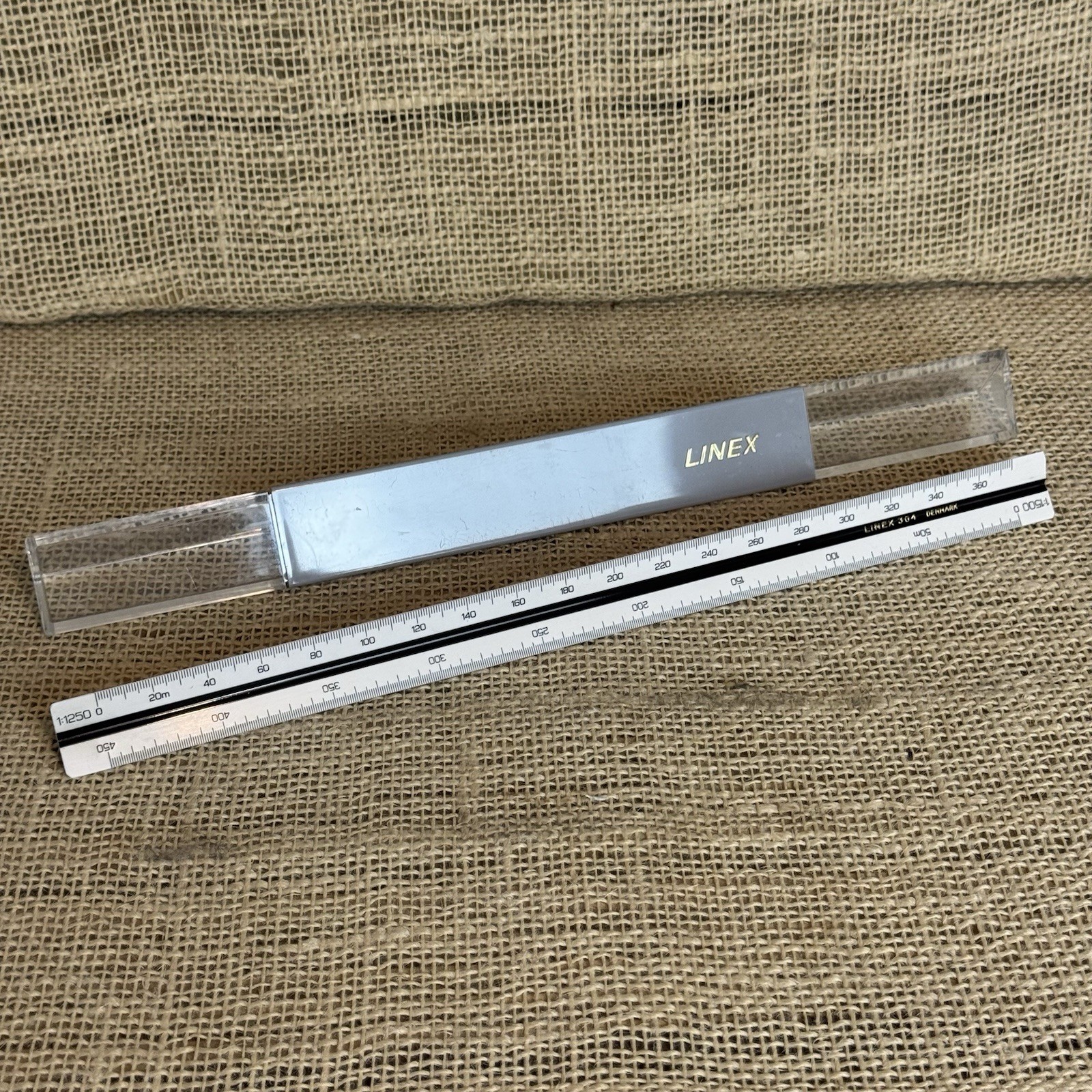 Linex 304 Triangular Graphics Engineering Drawing ruler in original case