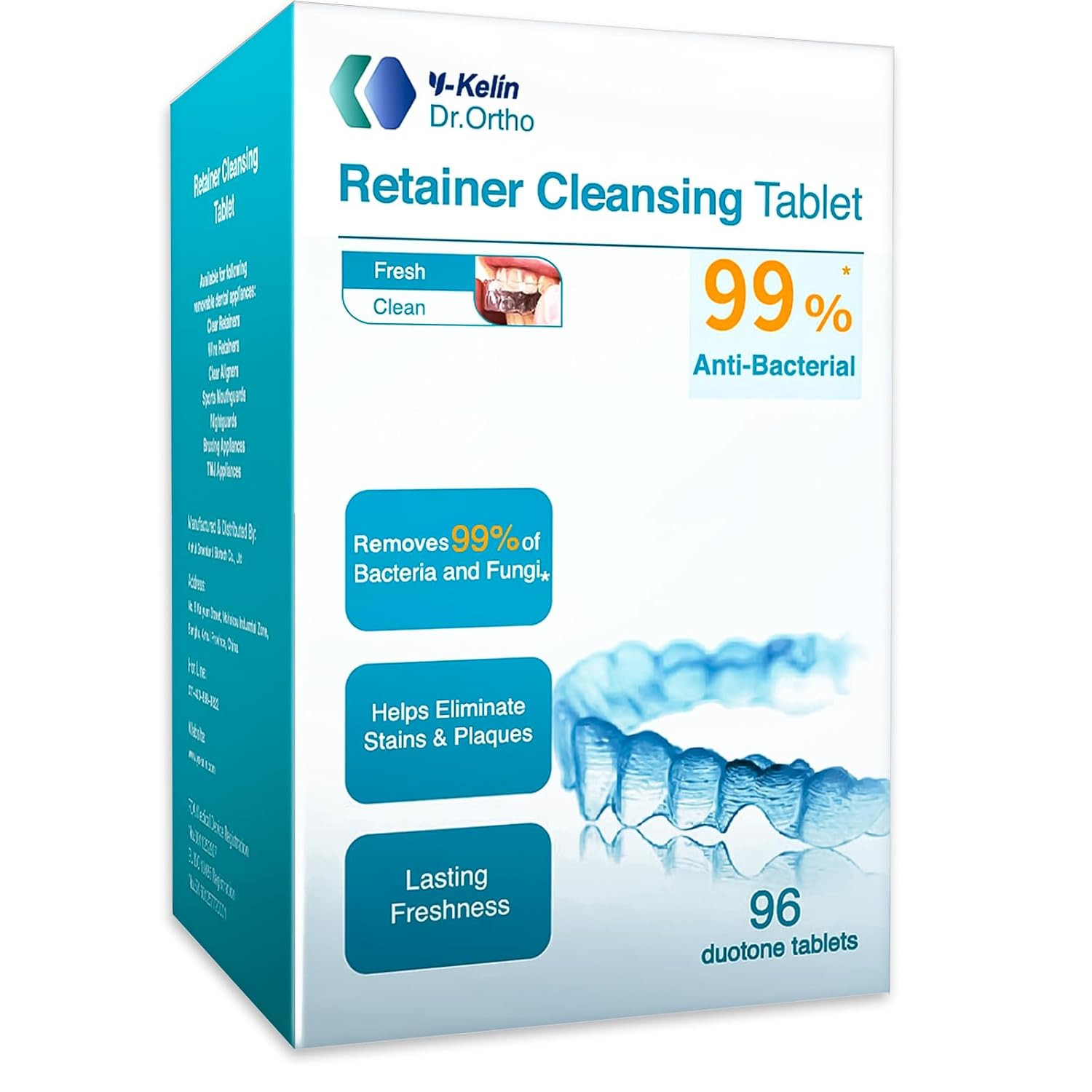 Retainer Cleaner Tablets Invisalign Cleaner Denture Cleaning Tablets,Remove S...