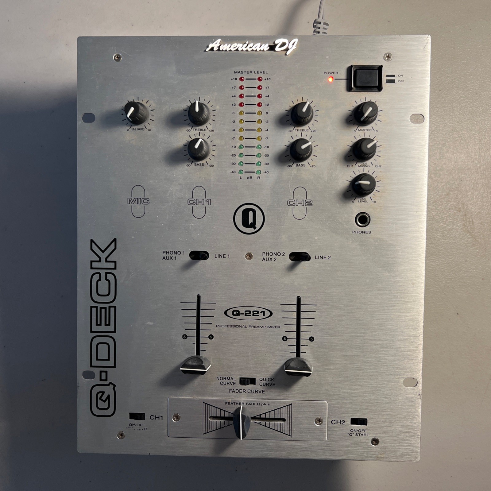 American DJ PRO-DJ1, DJ2 & Q-Deck In Case - Untested