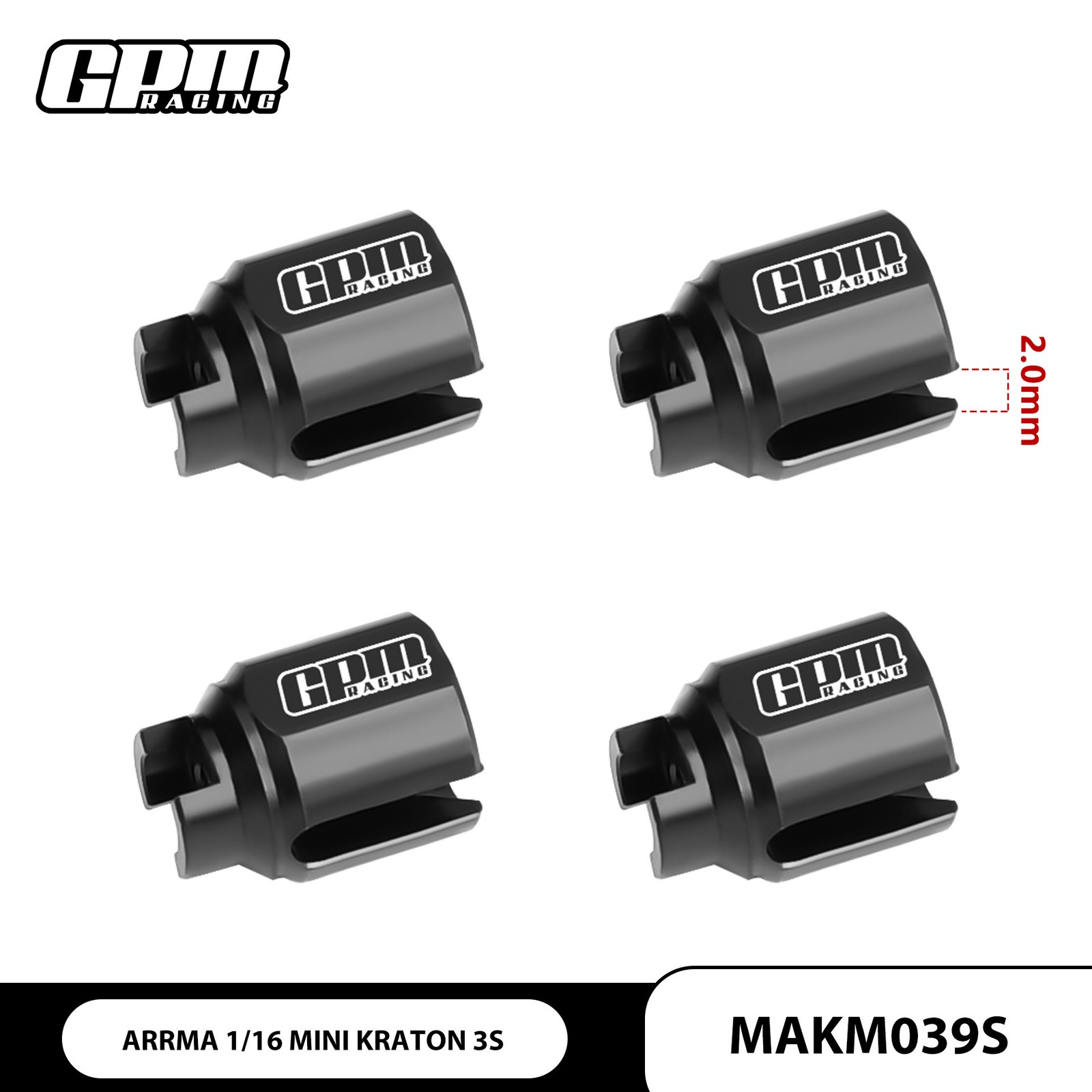 GPM Steel Front Rear Diff Cup Connection for ARRMA 1/16 MINI Kraton 3S DSC