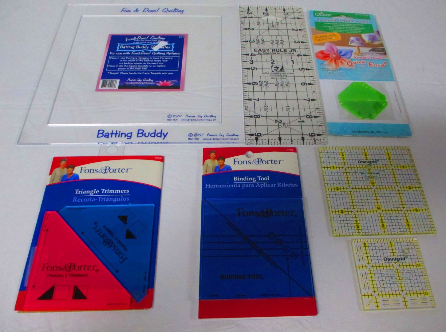 Lot 7 Quilting Templates Squares Rectangles Omnigrid Fons Porter + MORE