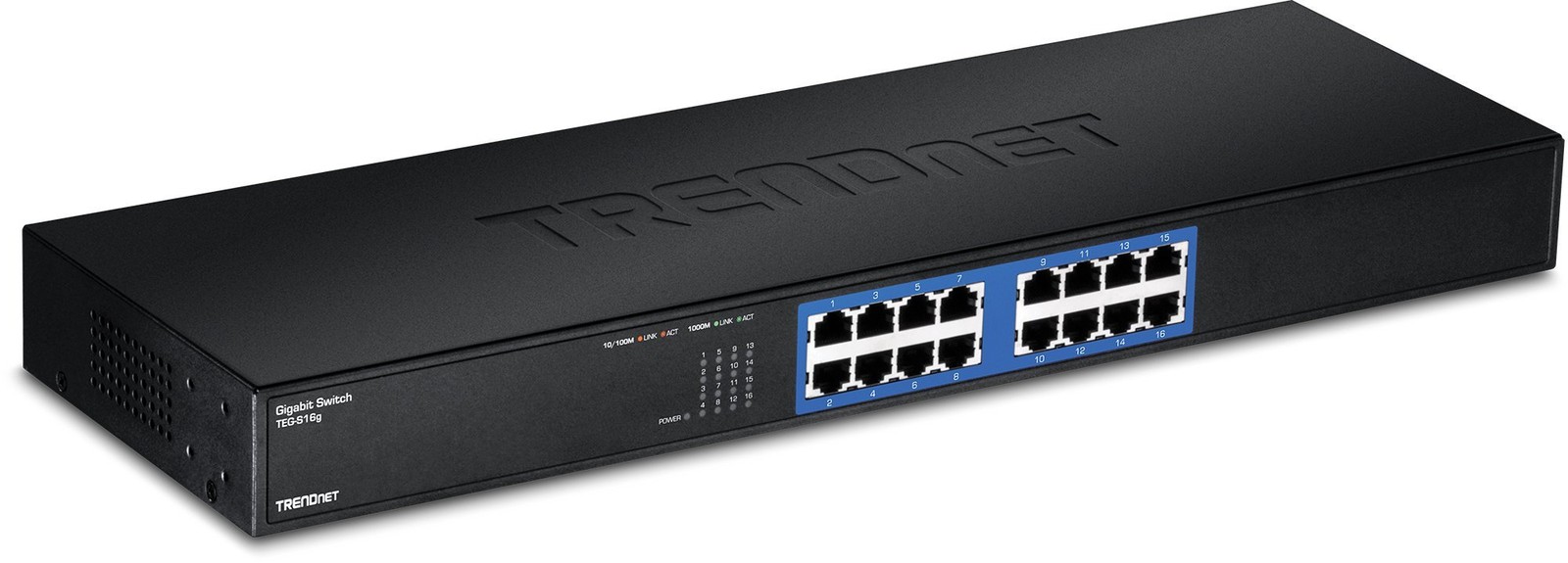 TRENDnet 16-Port Unmanaged Gigabit GREENnet Switch 16 x RJ-45 Ports 32Gbps Switc