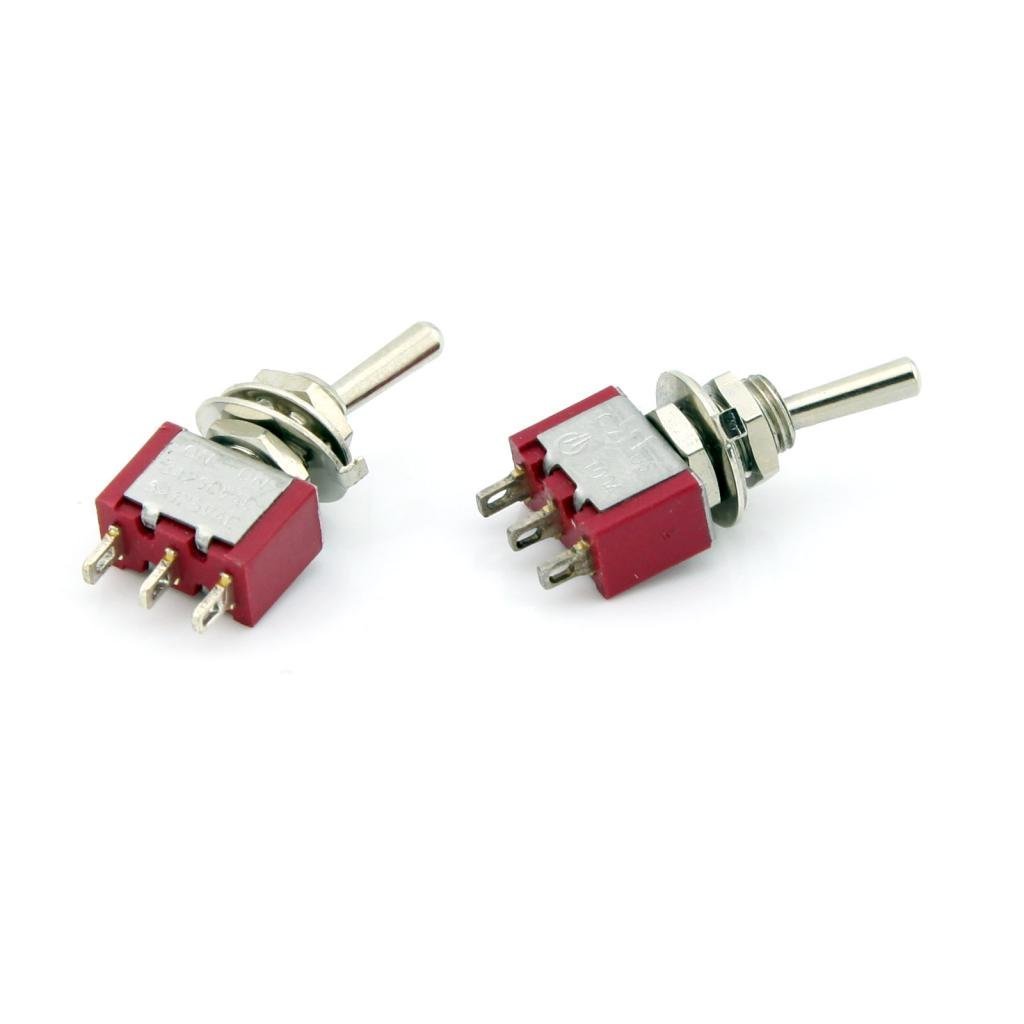 10PCS 3pin Mini Toggle Switch SPDT On-On - NEW High Quality