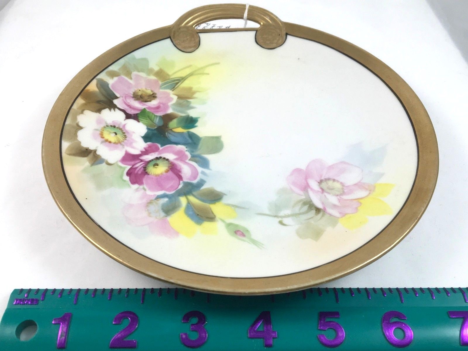Hand Painted Nippon Dish Gold Trim with Handle