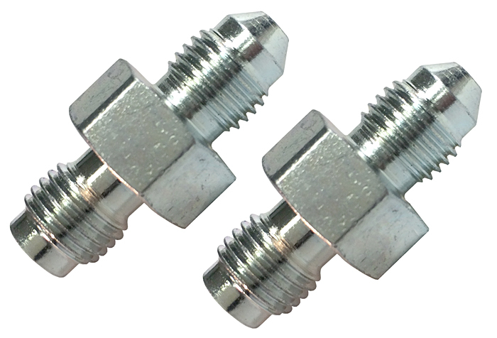 Brake Caliper Adapter Fittings -3 Male x 3/8"-24 Male Inverted Flare -Pair #1669