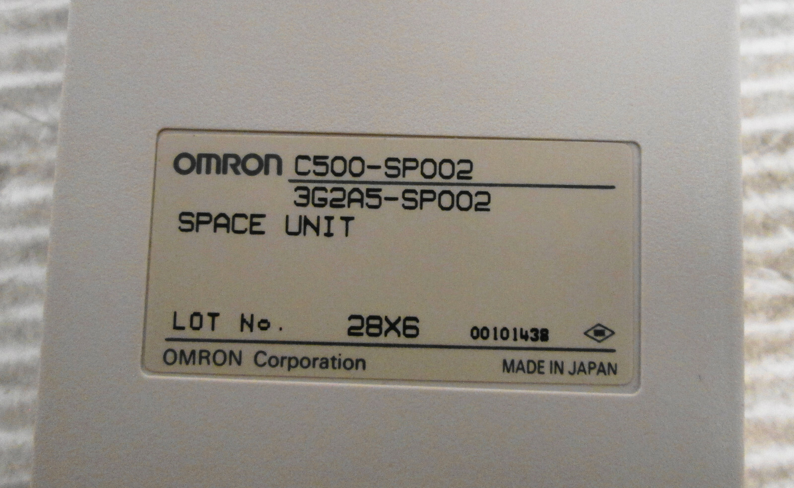 Omron C500-SP002 Spacer Module for I/O Unit